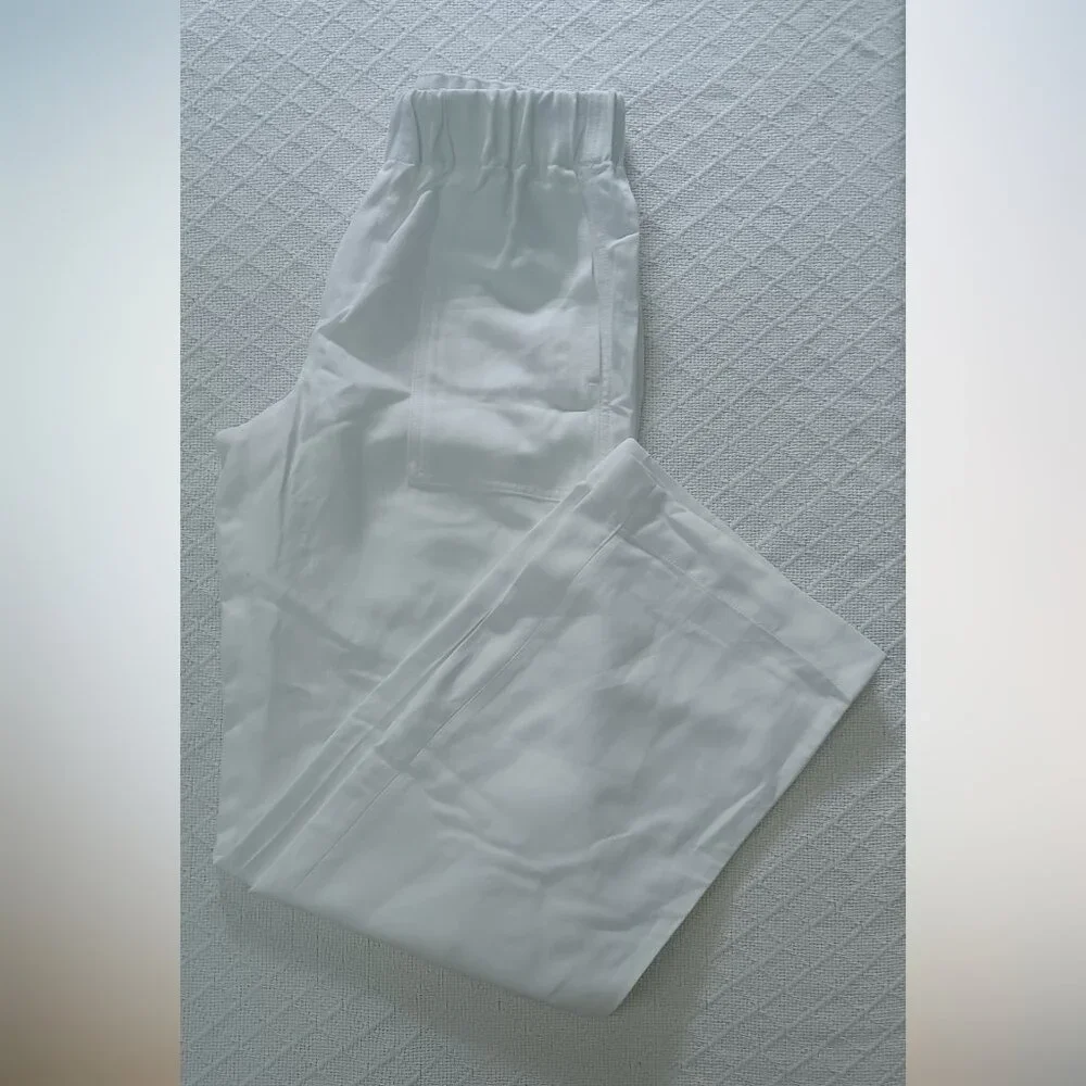 Banana Republic Women's Wide-Leg Pants White XS